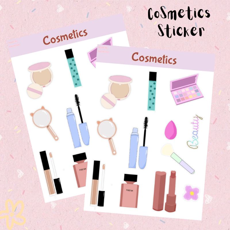 

1 lembar sticker sheet cosmetics