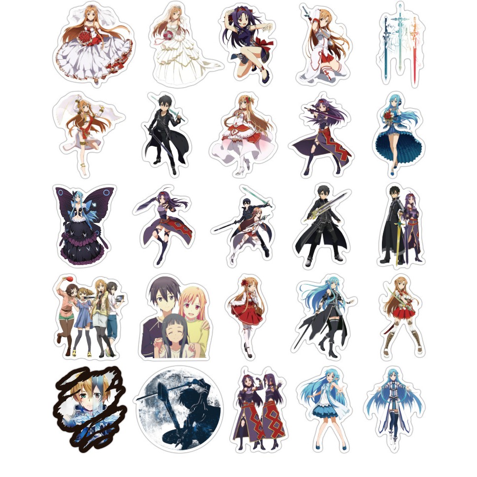 SAO004 – Stiker Sticker Anime Manga Cosplay Jepang SAO Sword Art Online