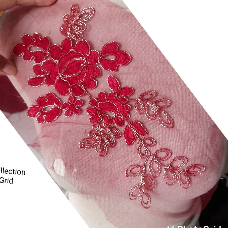 patch lace bunga bordir besar  / patch lace