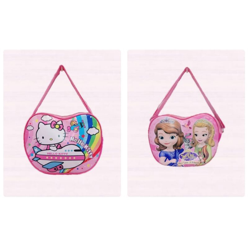 Tas Selempang Anak Perempuan / sling bag anak / tas anak karakter hello kitty dan sofia
