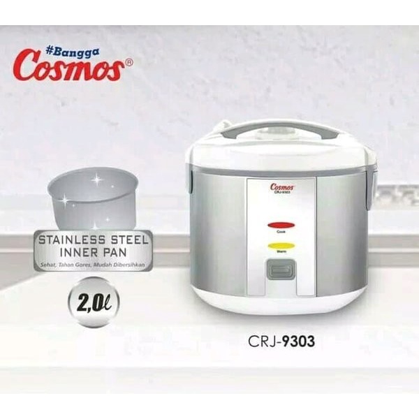 Magic Com Rice Cooker Cosmos CRJ9303 Crj 9303 Stainless Steel Inner Pan 2L 2Liter