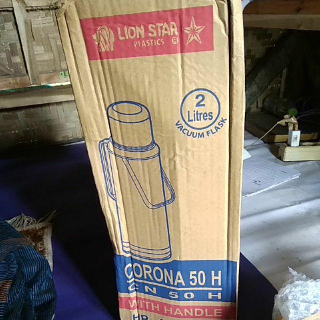 Thermos Air Panas 2 Ltr Vacuum Flask Corona Cn 50 Handle Lion Star - Only Gojek Grab