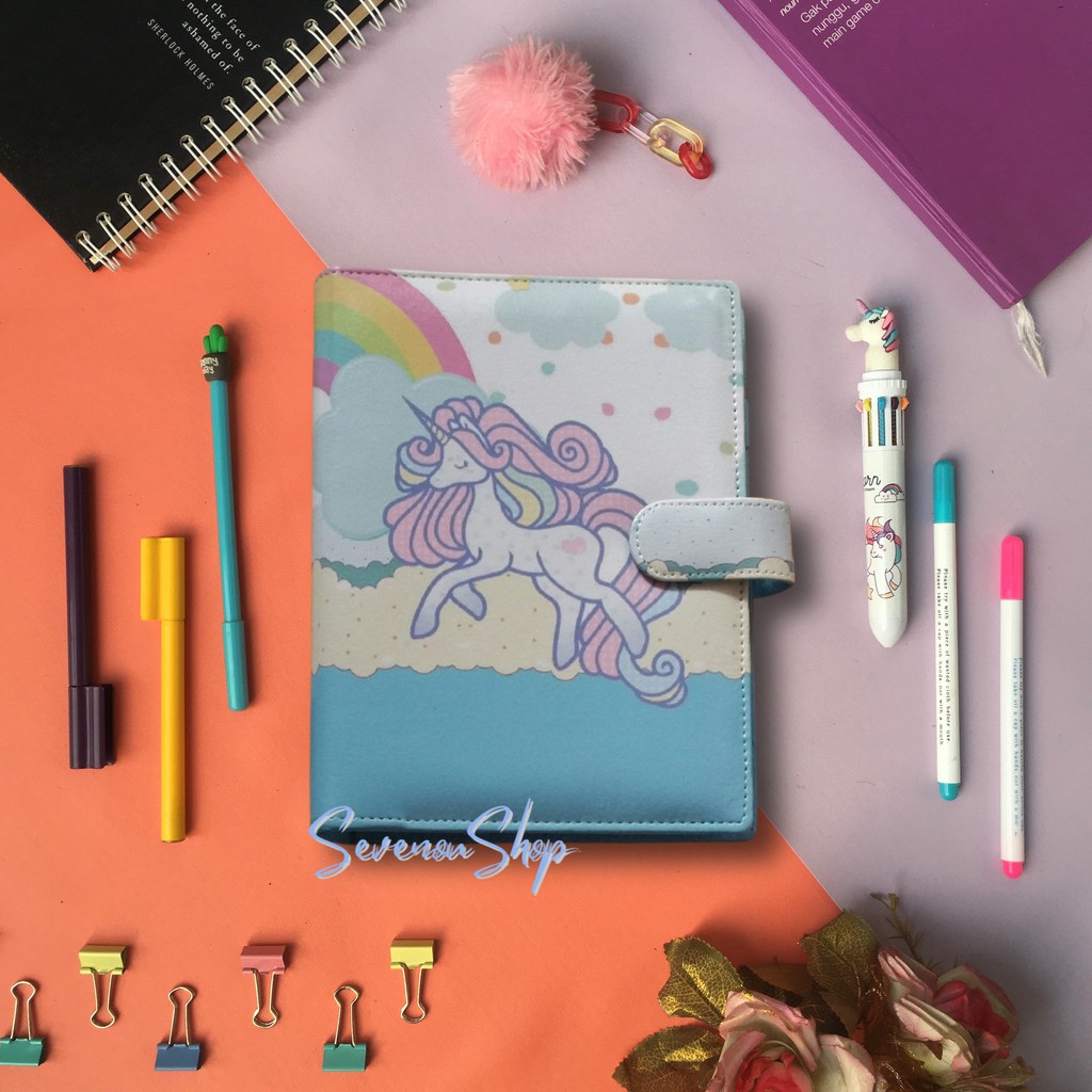 

Binder Motif Ready "Cartoon" Unicorn 20 Ring dan 26 Ring