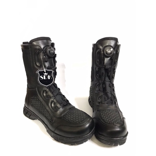 Sepatu PDL Tali Putar / sepatu PDL tali putar trav reflika boa jaring kulit mengkilap merk sidiks