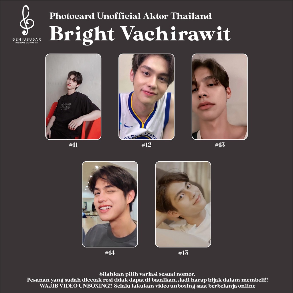 [AKTOR THAILAND] PHOTOCARD BRIGHT VACHIRAWIT FANMADE