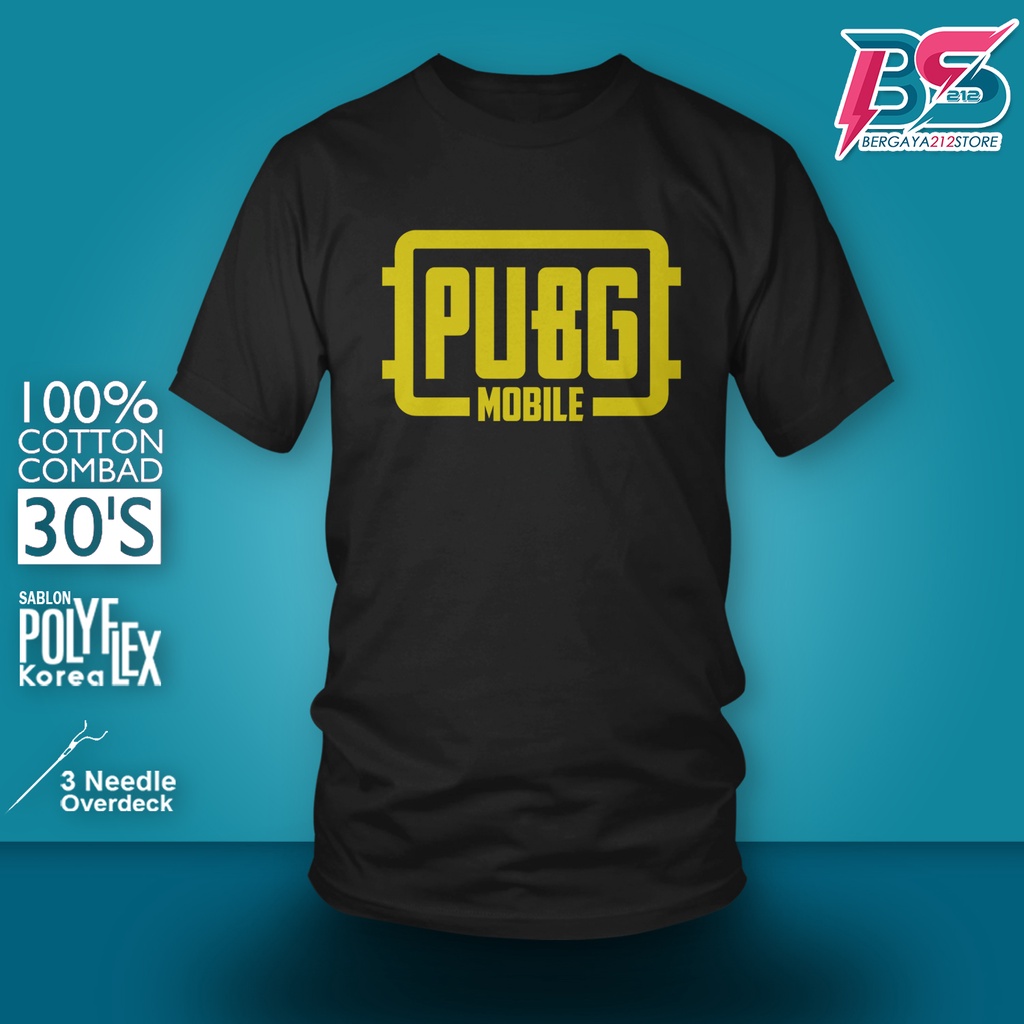 Baju Kaos Distro PUBGM Mobile Cotton Combed / Kaos Unisex T SHIRT Logo Gamer Game PUBGM WWCD