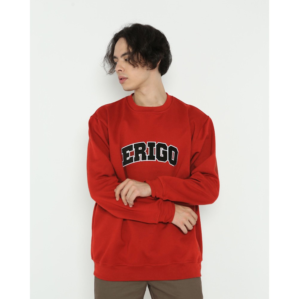 BISA COD SWEATER CREWNECK ERIGO BORDIR FULL TAG TERMURAH UNTUK PRIA DAN WANITA