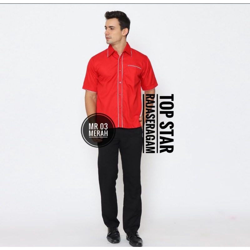 MR 01 02 03 Baju Kemeja Seragam PDH PDL Lis Komunitas Otomotif Uniform Bordir Terbaru Kantor Hotel Resto