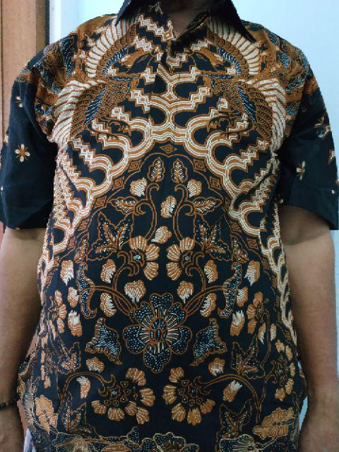 ( 1kg=5pcs) Kemeja Batik Lengan Pendek Batik Parang Peksi  Batik Solo Seragam Batik Kerja