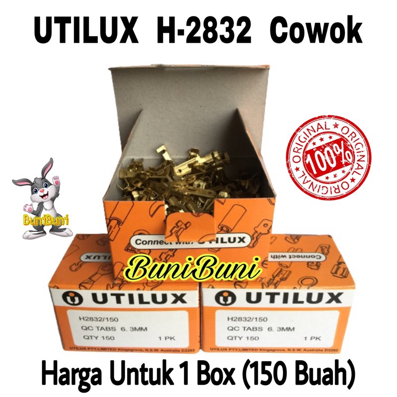 Terminal Skun Utilux Gepeng Cowok / Male / Cowo / Laki H2832 Original (Isi 150 Pcs)