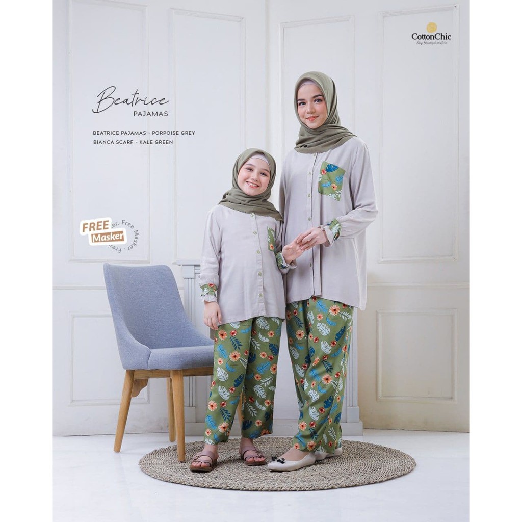 Piyama Beatrice pajama by cotton chic terbaru 2022