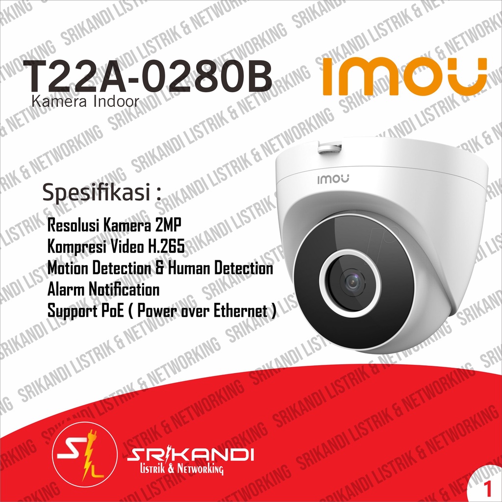 Kamera Keamanan IP Imou IPC-T22A 1080p 30m IR Putih
