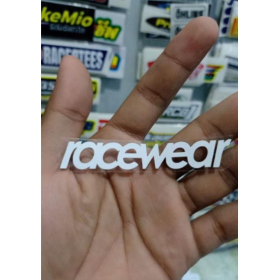 stiker logo racewear cutting kren kekinian COD