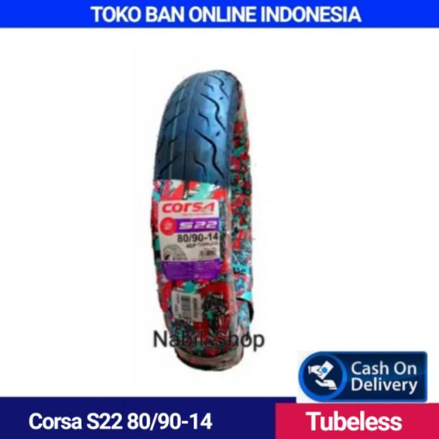 Ban Corsa S22 80/90-14 Free Pentil