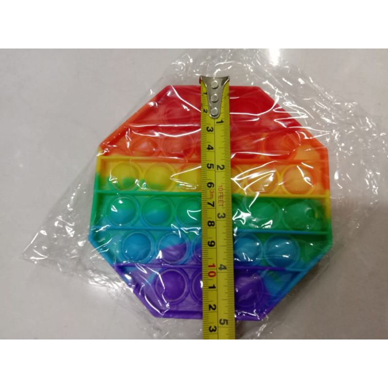 Ready Stok Pop It Murah  Pop It Rainbow 12 - 18 Cm Jumbo/Mainan Edukasi Anti Stress