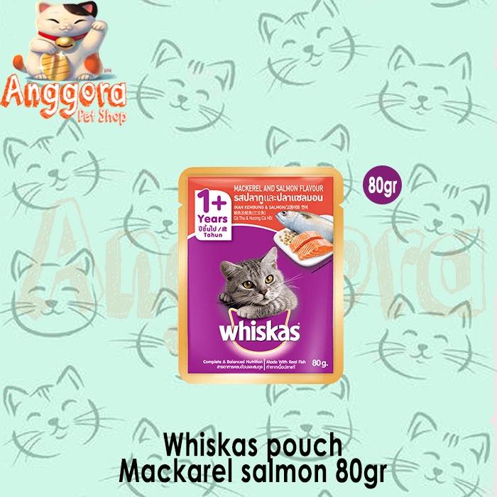 Makanan ringan murah untuk Kucing - WHISKAS Pouch 80gr All Varian