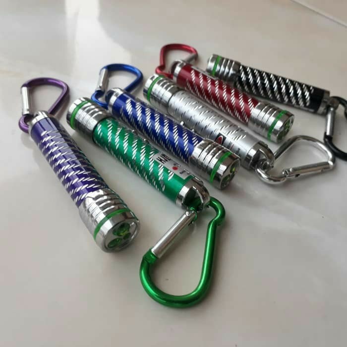 Laser Pointer / Senter Mini Gantungan Keychain Senter 3 In 1 Led light