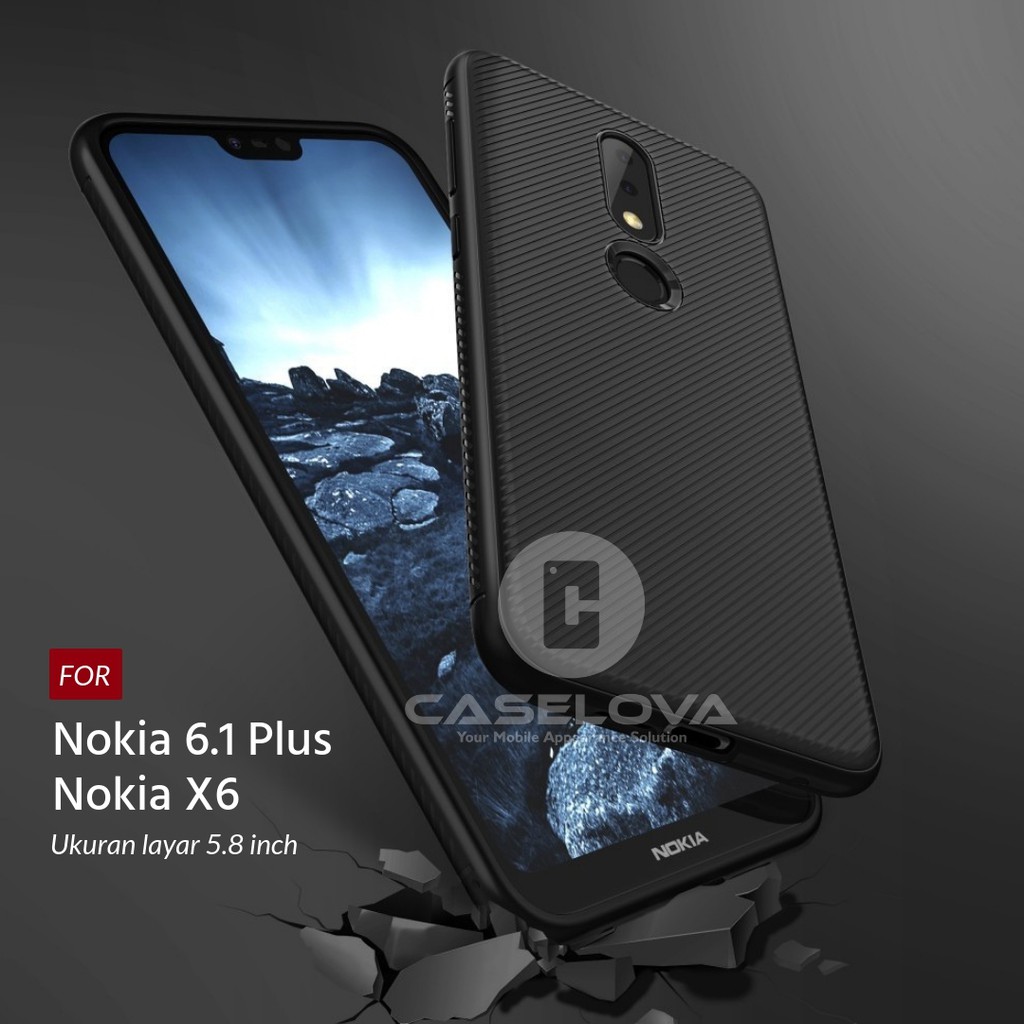 Case Nokia 6 1 Plus X6 Evoskin Anti Skid Silicone Shockproof Shopee Indonesia