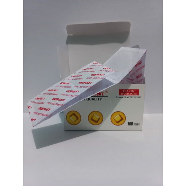 Plester bulat penutup luka ok plast / ok plast plastik bandage perlima pcs