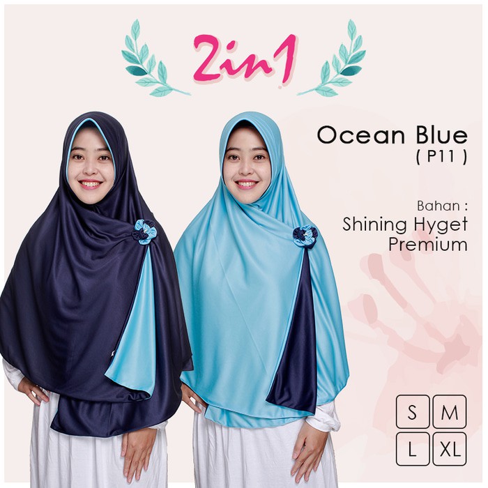 SPESIAL DISKON KERUDUNG BOLAK BALIK PRICILLA ORIGINAL 2 IN 1 SIZE XL RP 93.50 DISKON