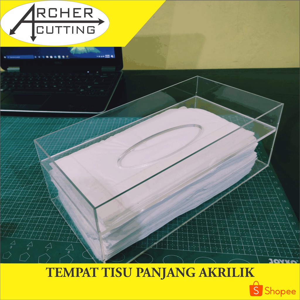 Box tisu / kotak tisu panjang akrilik