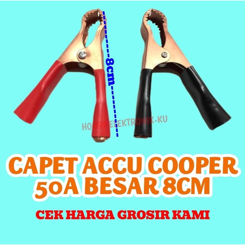 JEPITAN AKI CAPET ACCU COOPER 50A BESAR 8CM