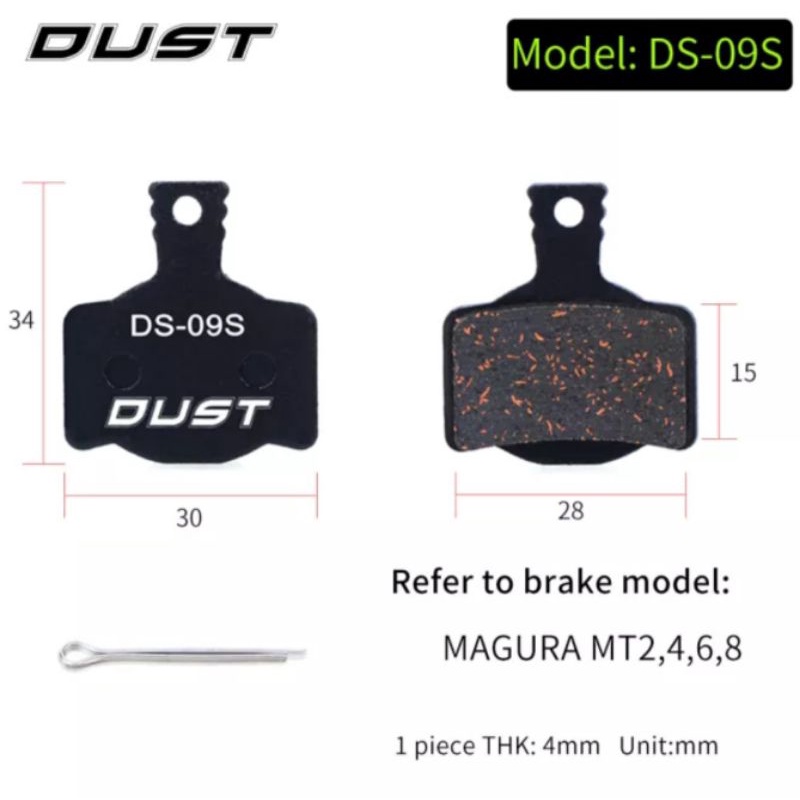 Dust DS-09S Kampas Rem For Magura MT Series 2-4-6-8 Brake Pad Sepeda