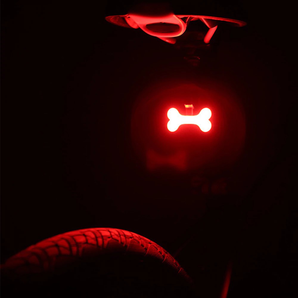 YGRETTE - Zacro Lampu Sepeda Tail Light LED Bicycle Bone USB Charging - ZHA0097 - Black