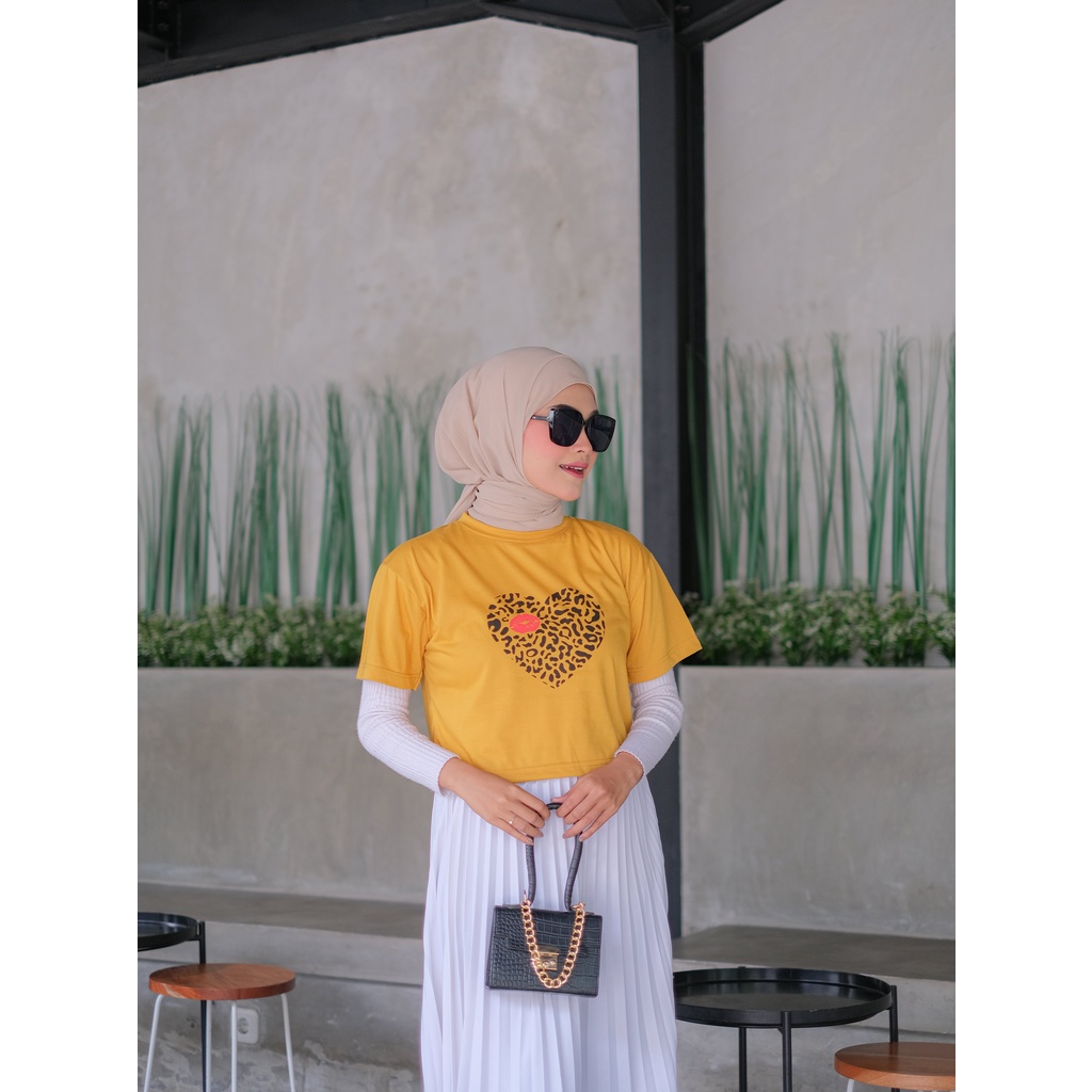 Promo Baju Atasan Wanita Terbaru Kaos Crop Top COTTON BIGLOVE