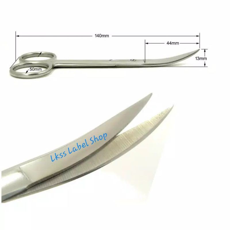 

Gunting Operasi Bedah 14cm bengkok Ujung Tajam-Tajam