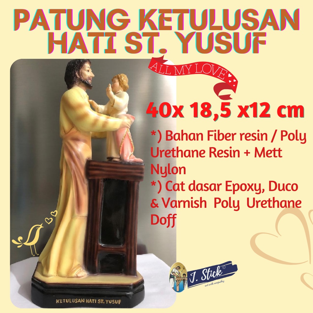 PATUNG KETULUSAN HATI ST. YUSUF, 40 CM