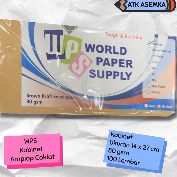 

BEST PRICE 8730 WPS Kabinet Amplop Coklat Ukuran ( 14 x27 cm ) Atk ㊫