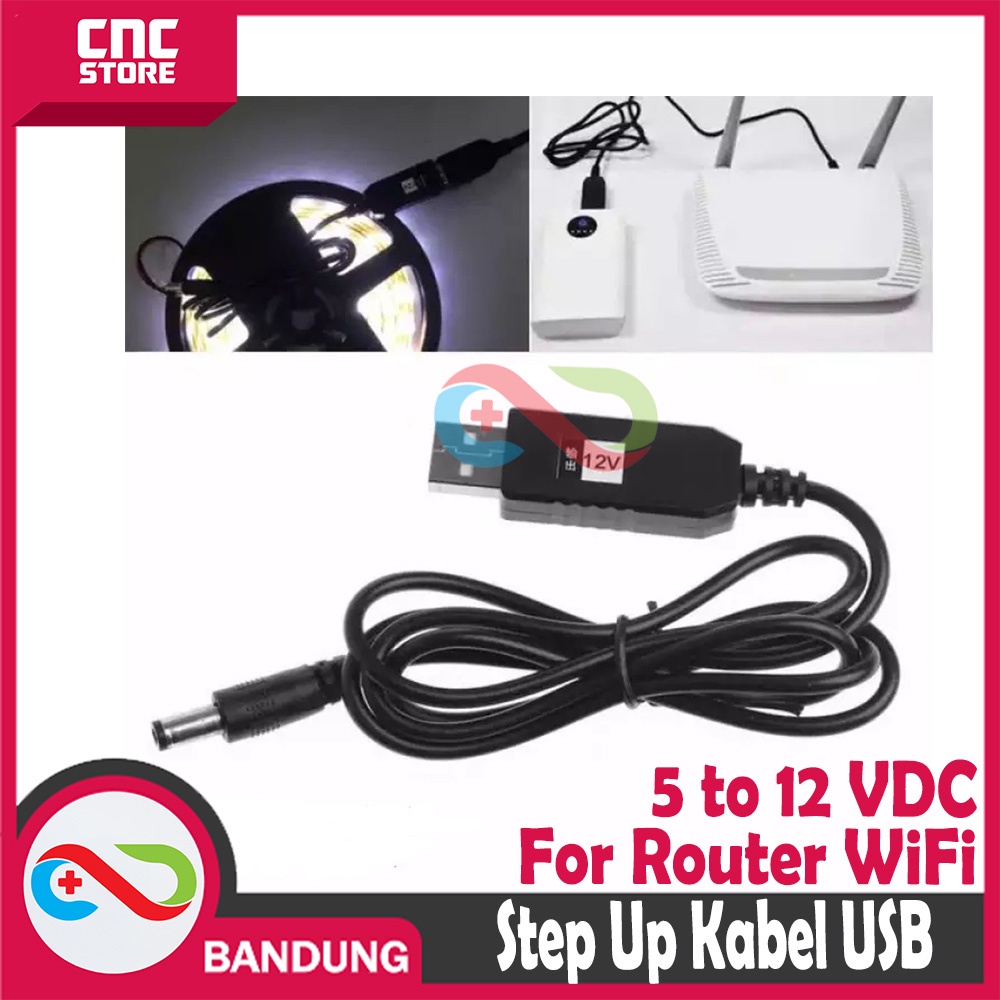 STEP UP KABEL USB 5V TO 12V JACK DC 5.5x2.1MM FOR ROUTER WiFi