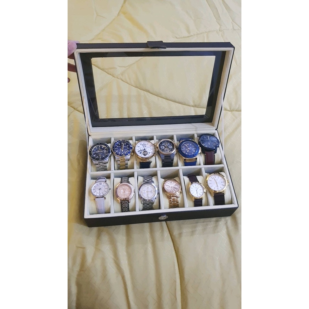 Kotak Tempat Jam Tangan Isi 12 Box Jam Watch Box