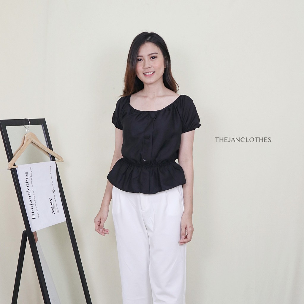 Ceris top black - Thejanclothes