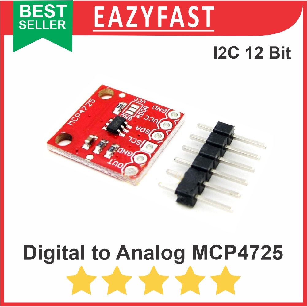 Jual Mcp4725 12bit I2c Dac 27 55v Digital To Analog Converter Module Indonesiashopee Indonesia 1270