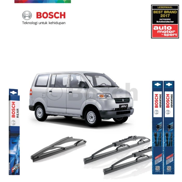 Wiper Depan Belakang Suzuki APV Bosch Advantage