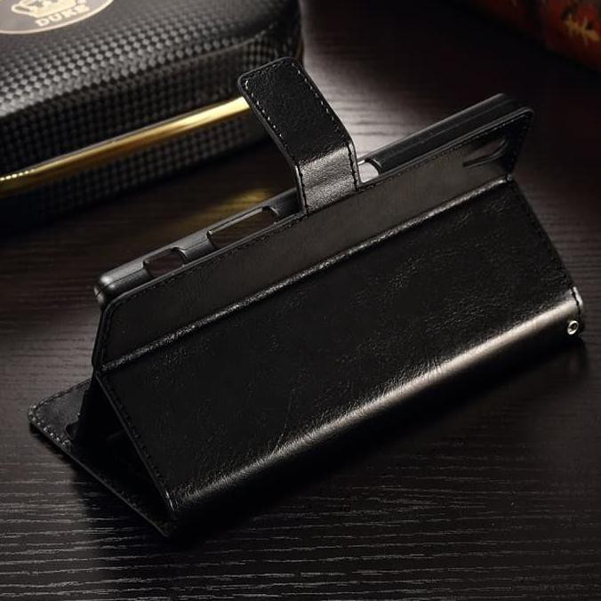 SAMSUNG A51 FLIP WALLET LEATHER HITAM