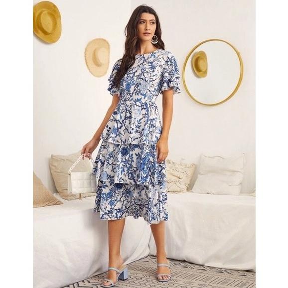 (HITS) DRESS KOREA VINTAGE MIDI DRESS WANITA KOREAN STYLE DRESS PESTA KENZO