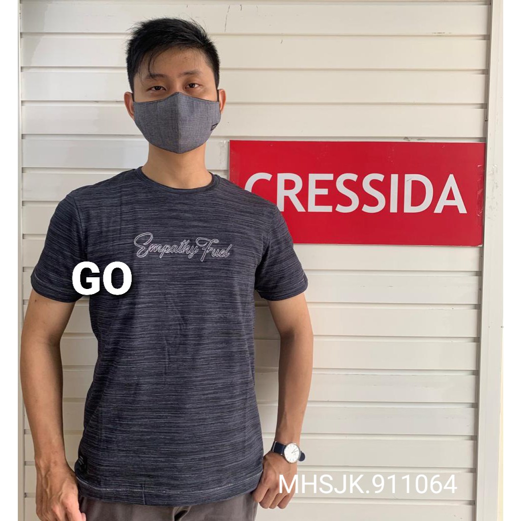 gof CRESSIDA KAOS Pakaian Pria Atasan Kaos Oblong Casual Santai Slimfit Lengan Pendek Original Brand