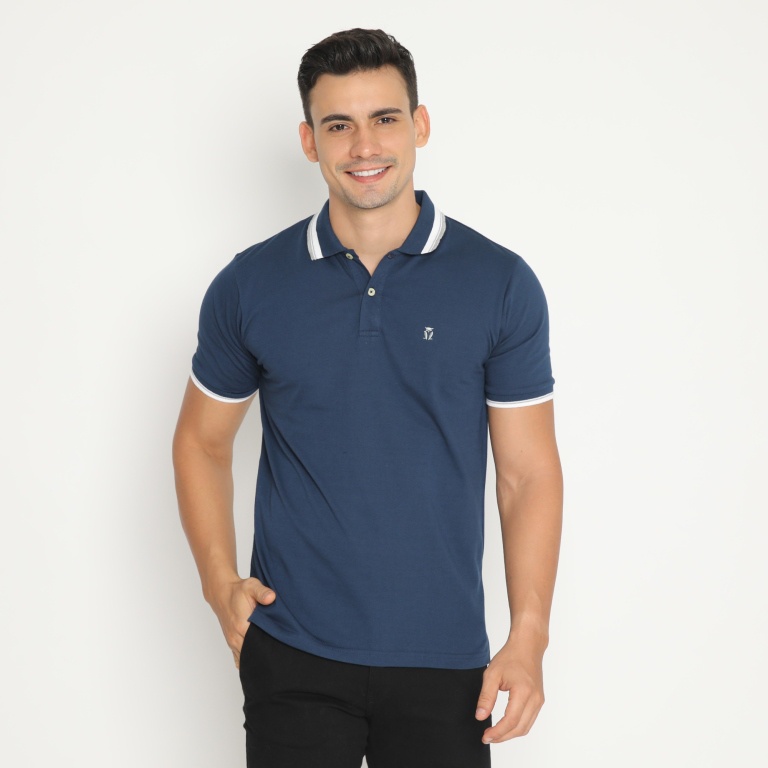 MATSUDA Kaos Polo Shirt Pria Kerah Aioi-NAVY