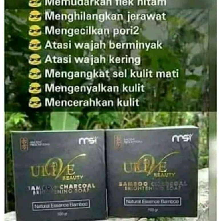 sabun bamboo Charcoal sabun herbal arang bamboo ulive MSI original