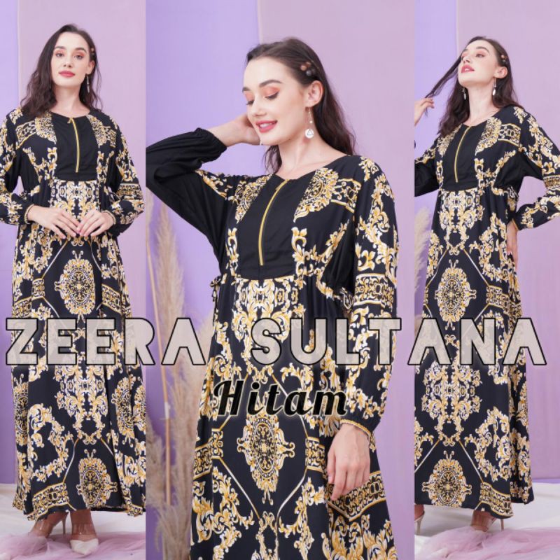 Daster Arab ZEERA SULTANA Maxi Dress Gamis Rayon