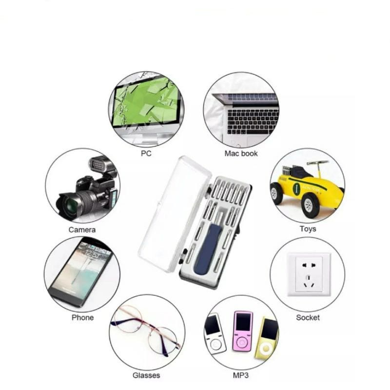 Obeng Set Multifungsi 16 In 1 Reprasi Untuk laptop, PC, Android, DVD buat Handphone 16 Piece Student Tools Kit