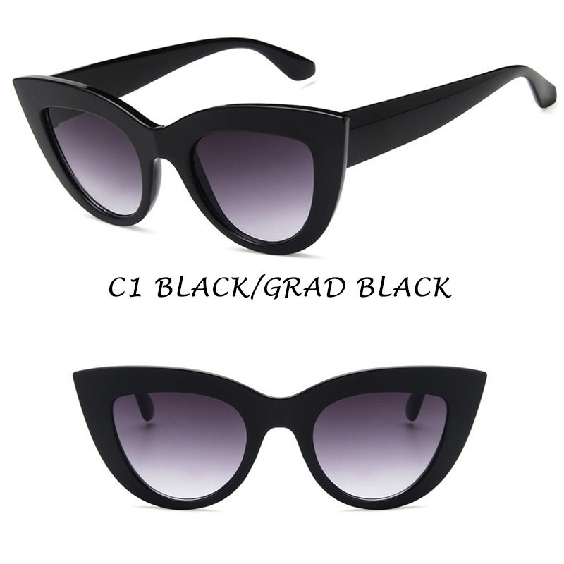 (YUZHU) COD Eropa dan Amerika Retro Cat Eye Sunglasses Kepribadian Fashion Sunglasses untuk Wanita