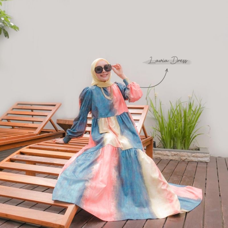 Rayna Dress / Baju Gamis Rainbow Wanita Import