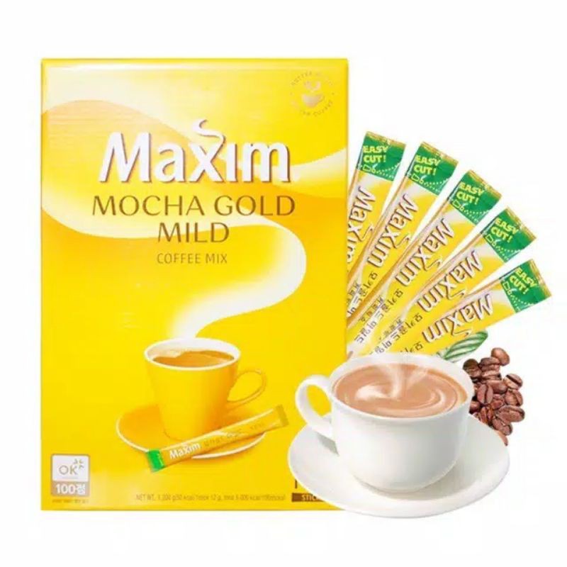 

Maxim Coffee Mix Mocha Gold Mild 1200gr(100pcs @ 12gr)