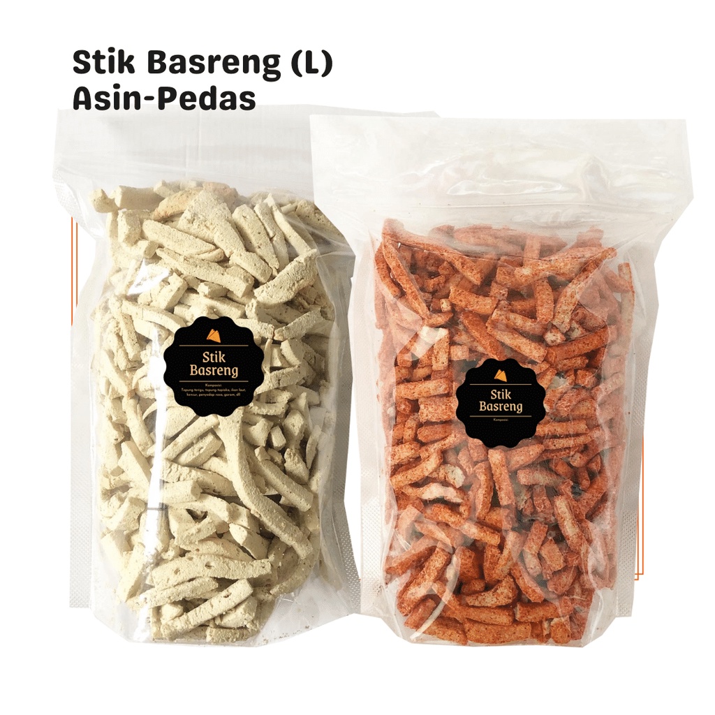 

SNACK KEKINIAN Stik Basreng Asin / Pedas (L) / Snack Cemilan / Camilan Pedas Asin