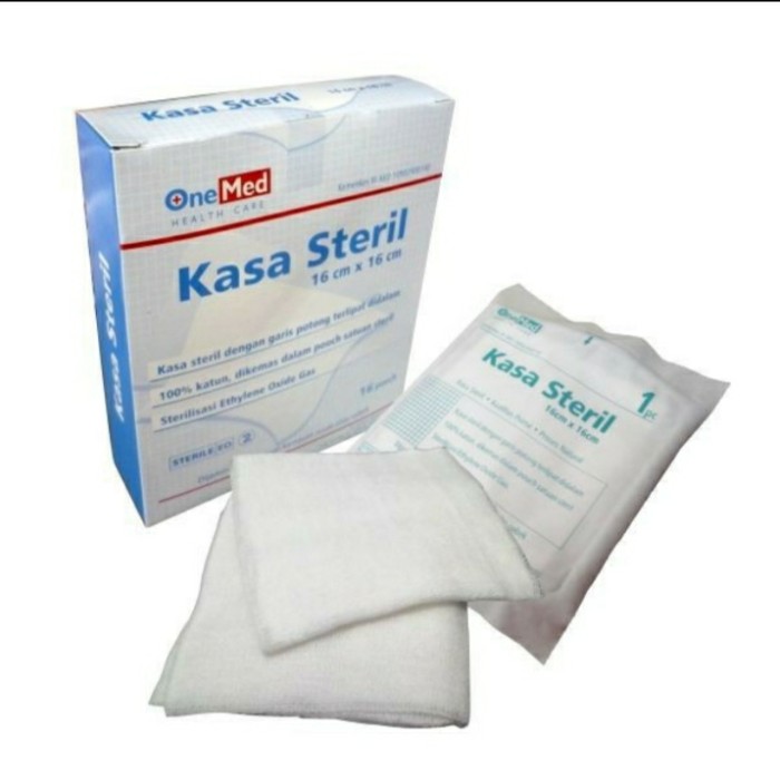 kasa steril onemed sterile 16 cm x 16 cm isi 16