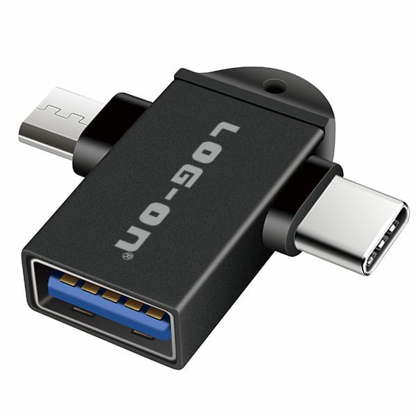 LOG ON  LO-OT09 OTG 2in1 (TYPE C &amp; MICRO) CONVERTER USB 3.0 TO MICRO AND TYPE C High Speed Transfer Data Premium Quality